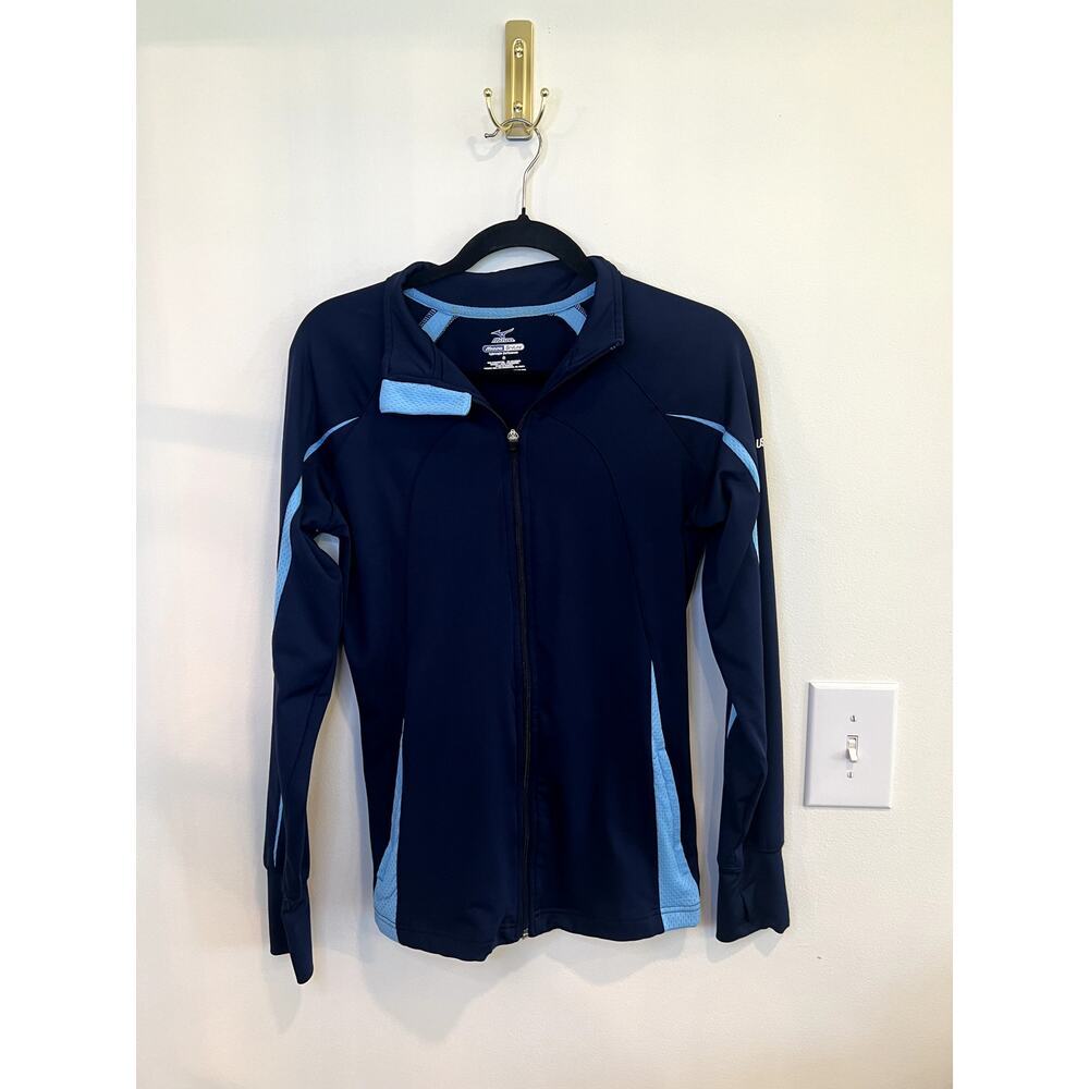 Mizuno USA Volleyball Jacket Womens Small DryLite Zip Athletic Navy Blue